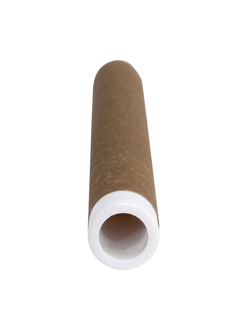 HAND ROLLED CERAMIC TIPS TUBES - BROWN HEMP WRAPPER - BOX OF 150 CONES
