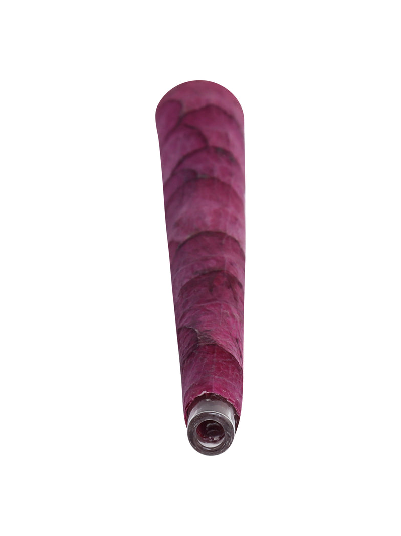 109MM HAND ROLLED GLASS TIPS CONE - RED ROSE PETALS - BOX OF 150 CONES