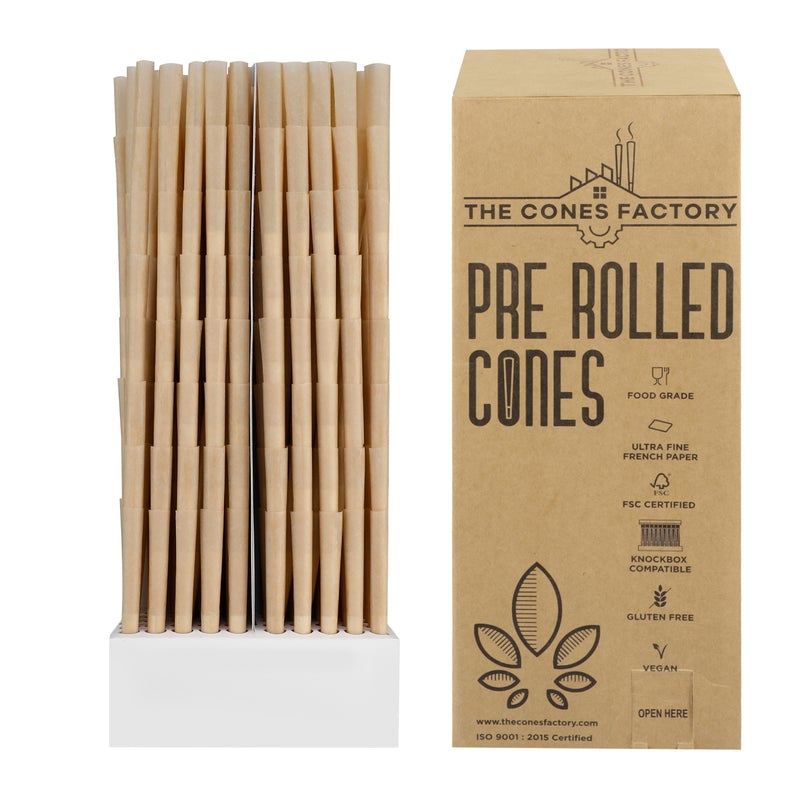 98MM REEFER PRE ROLLED CONES, BOX of 1000, HIMALAYAN TAN